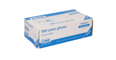 cmt latex handschoenen wit gepoederd