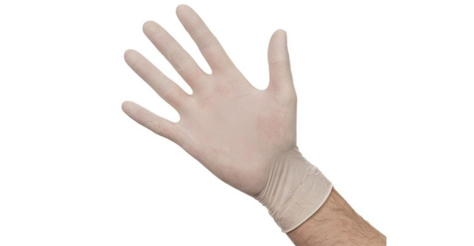 latex handschoenen wit gepoederd