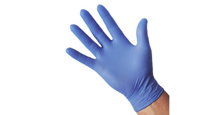 wergwerphandschoenen blauw nitril