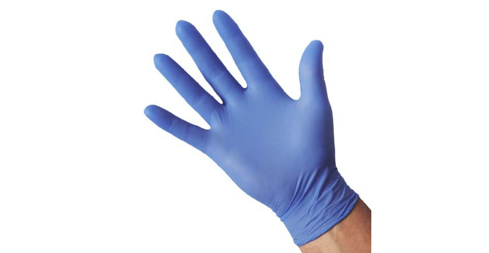 wergwerphandschoenen blauw nitril
